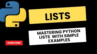 Python Tutorial 20 - Mastering Python Lists with Simple Examples | Python for Beginners