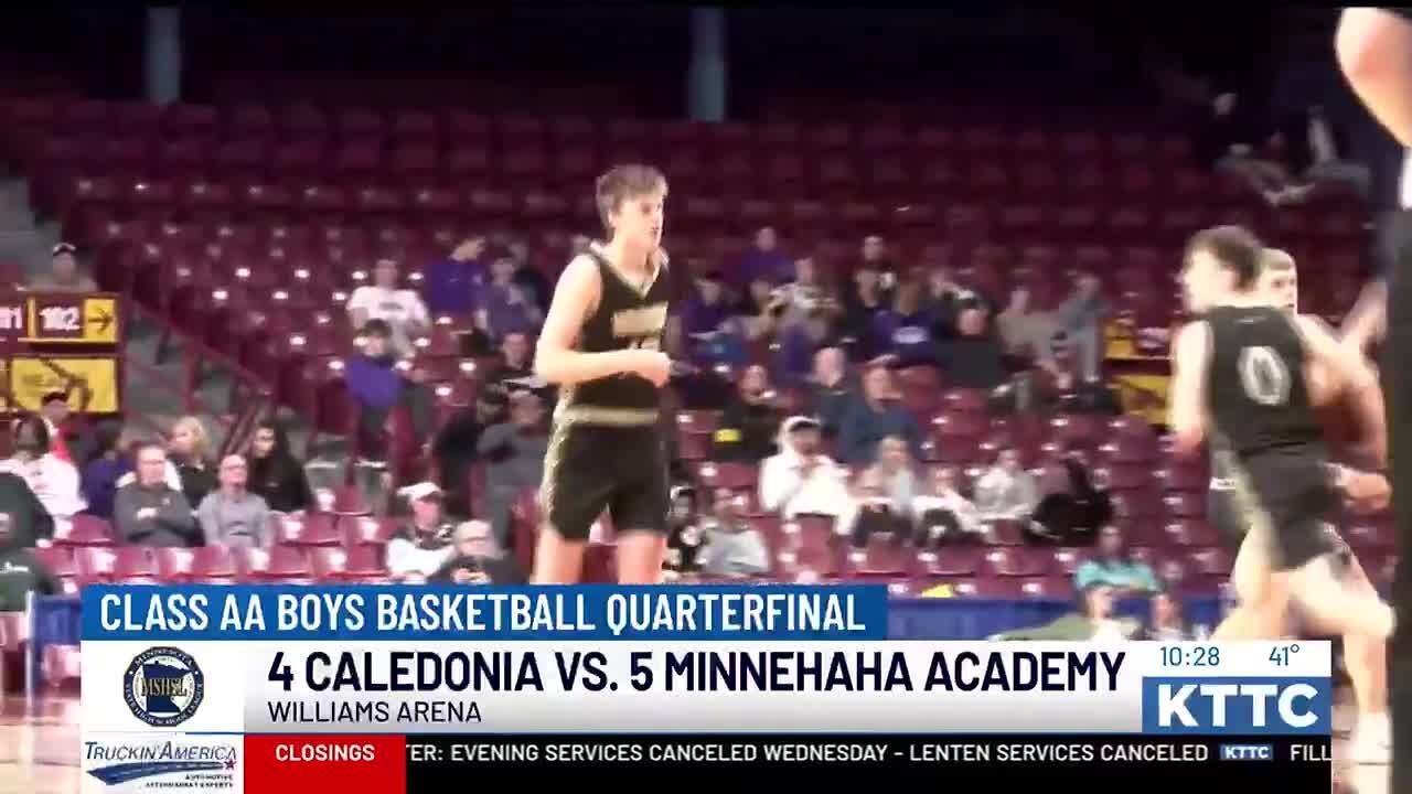 Caledonia wins big in Class AA boys' basketball quarterfinal