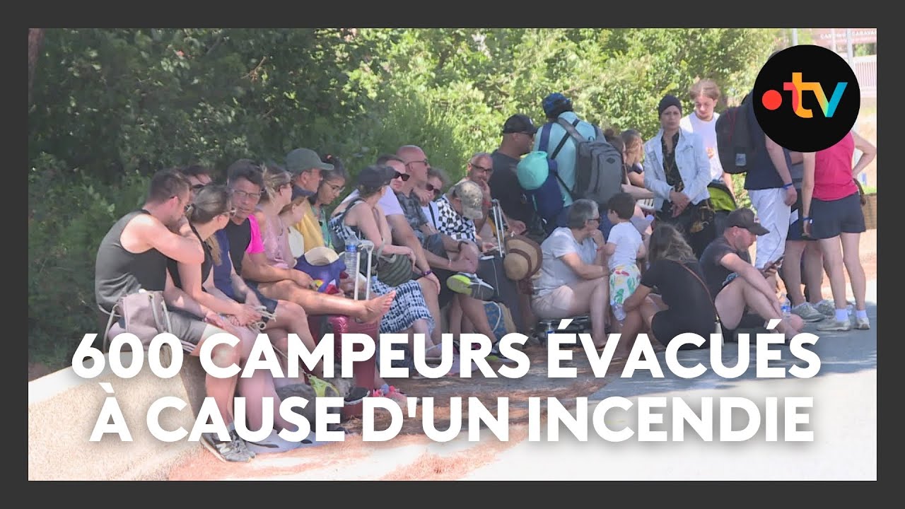 600 campeurs évacués à cause d'un incendie dans une zone urbaine à Fréjus