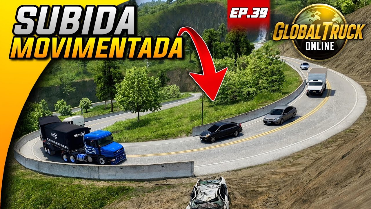 GLOBAL TRUCK ONLINE VIDA REAL - SUBIDA MOVIMENTADA NA SERRA RIO DO RASTRO #EP.39