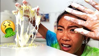 MAKING SLIME WITHOUT A BOWL CHALLENGE?! screenshot 5