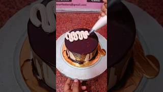 Chocolate Cake Decoration Tutorial 🍫 #cake #trending #viral #baking #tips #youtubeshorts