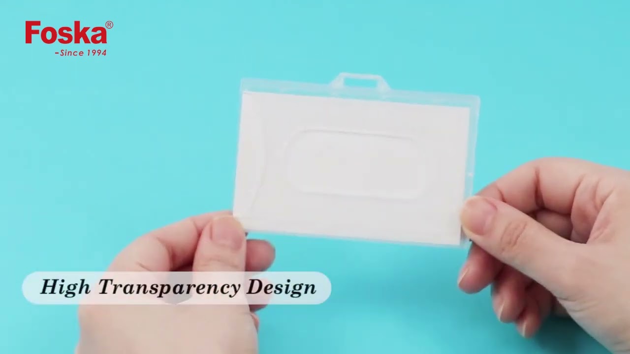 FoskaPlastic Name Badge Holder with Lanyards SD110