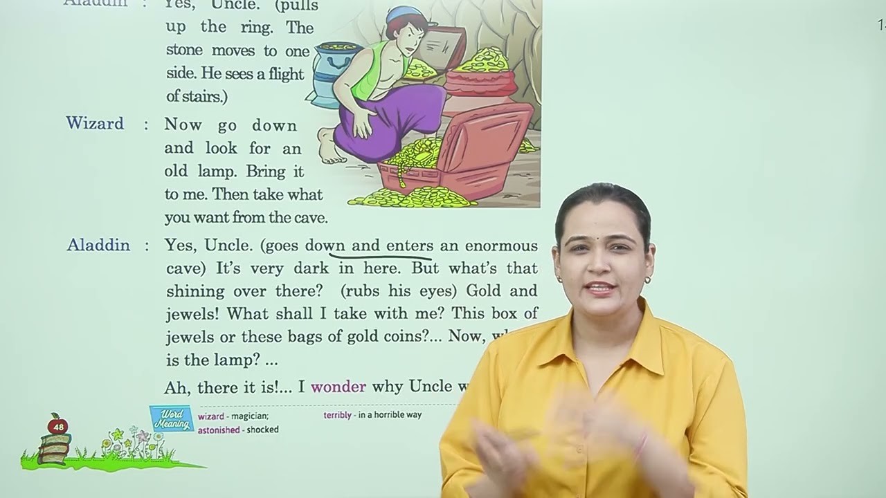 Ch 8 | Animation Junction | English | Class 01 | Aladdin and the Magic Lamp | For children