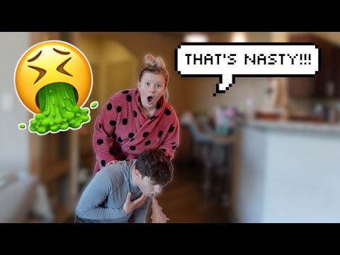 Throw Up Prank On Wife *Cute Reaction*