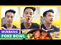 mukbang • POKE BOWL 🍲 and STINKY shrimp paste eggplant 🦐🍆