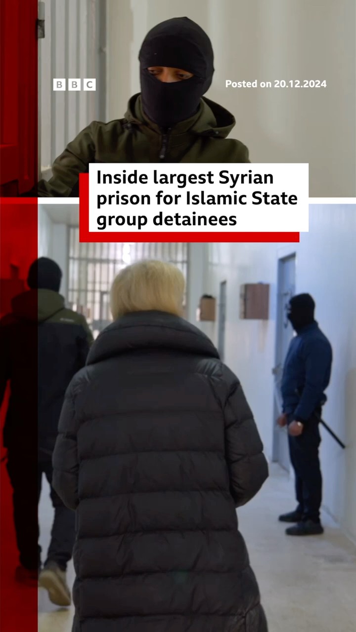 BBC goes inside Syrian prison holding IS detainees. #Syria #Prison #BBCNews