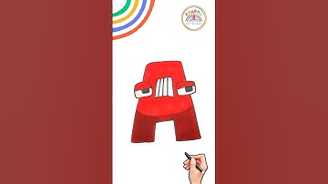 Alphabet Lore | How to Draw Alphabet Lore A Cute 🌈🅰️ #alphabetlore #gaming #howtodraw #short