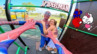 SPIDER-MAN TWINS CAN'T GET RID OF CRAZY GIRL IN LOVE ( Romantic ParkourPOV Funny) screenshot 4