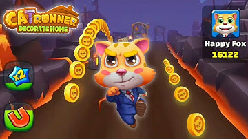 Cat Runner game|best game Run , jump and collect gold couns 🤑
