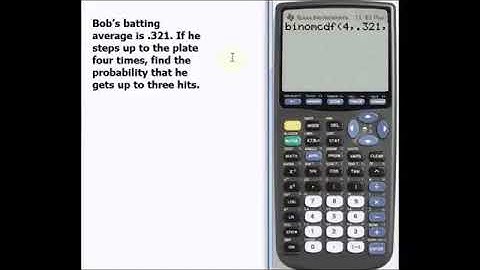 TI 83 BinomCDF Function Example