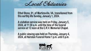 Obits for January 8, 2024