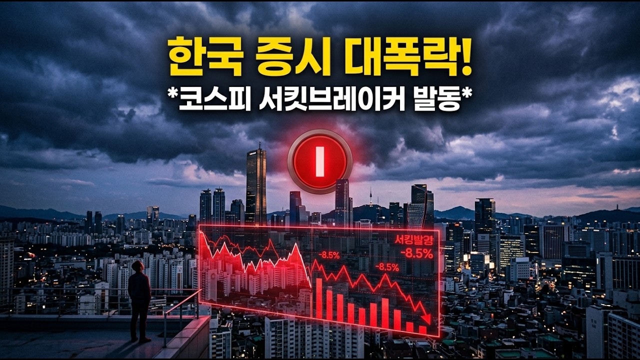 코스피 역대급 폭락, 서킷브레이커 발동 지금 '이것'하면 끝납니다