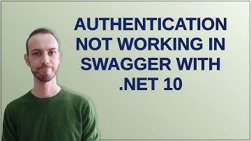 Authentication not working in Swagger with .NET 10
