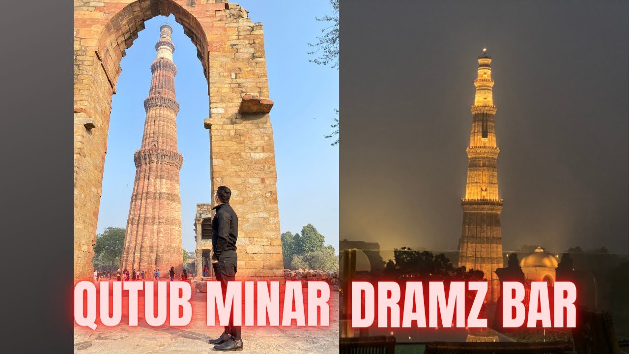 ROOFTOP BAR WITH AN AMAZING VIEW OF QUTUB MINAR| PERFECT PLACE FOR A DATE - Delhi