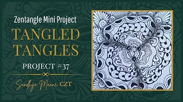 A Zentangle® Mini Project, with tangle TRIPLEX a tutorial TANGLED TANGLES #37