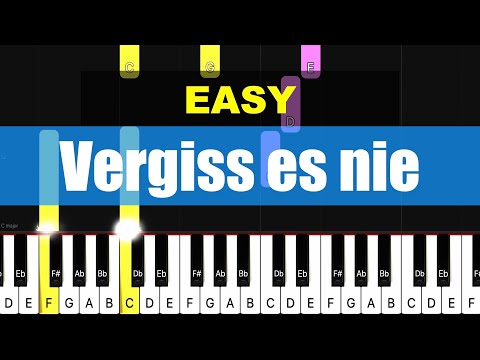 [Piano Tutorial] Vergiss es nie - EASY