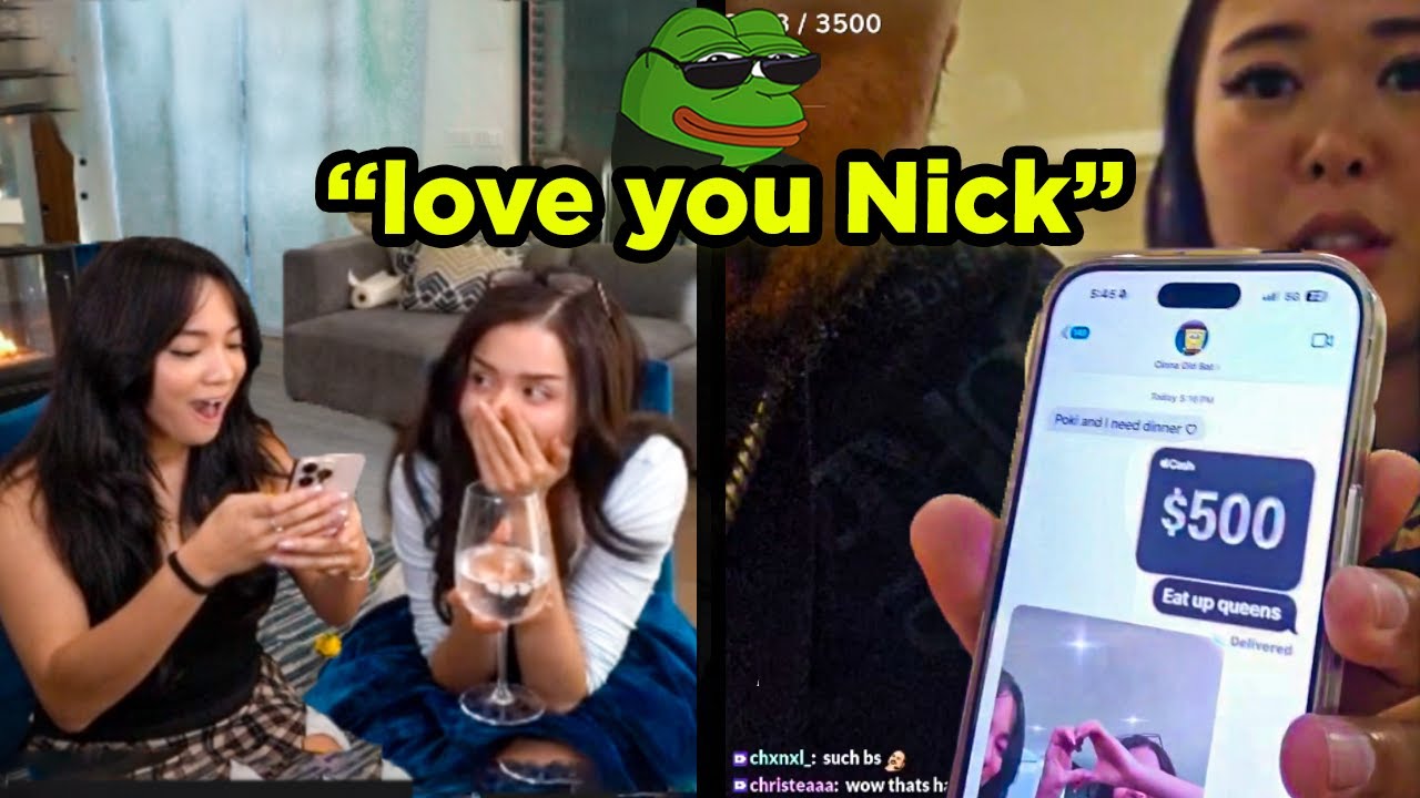 Nick Sends $500 to Pokimane & Cinna for Dinner!