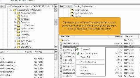 How to Change the Joomla Directory Using FTP