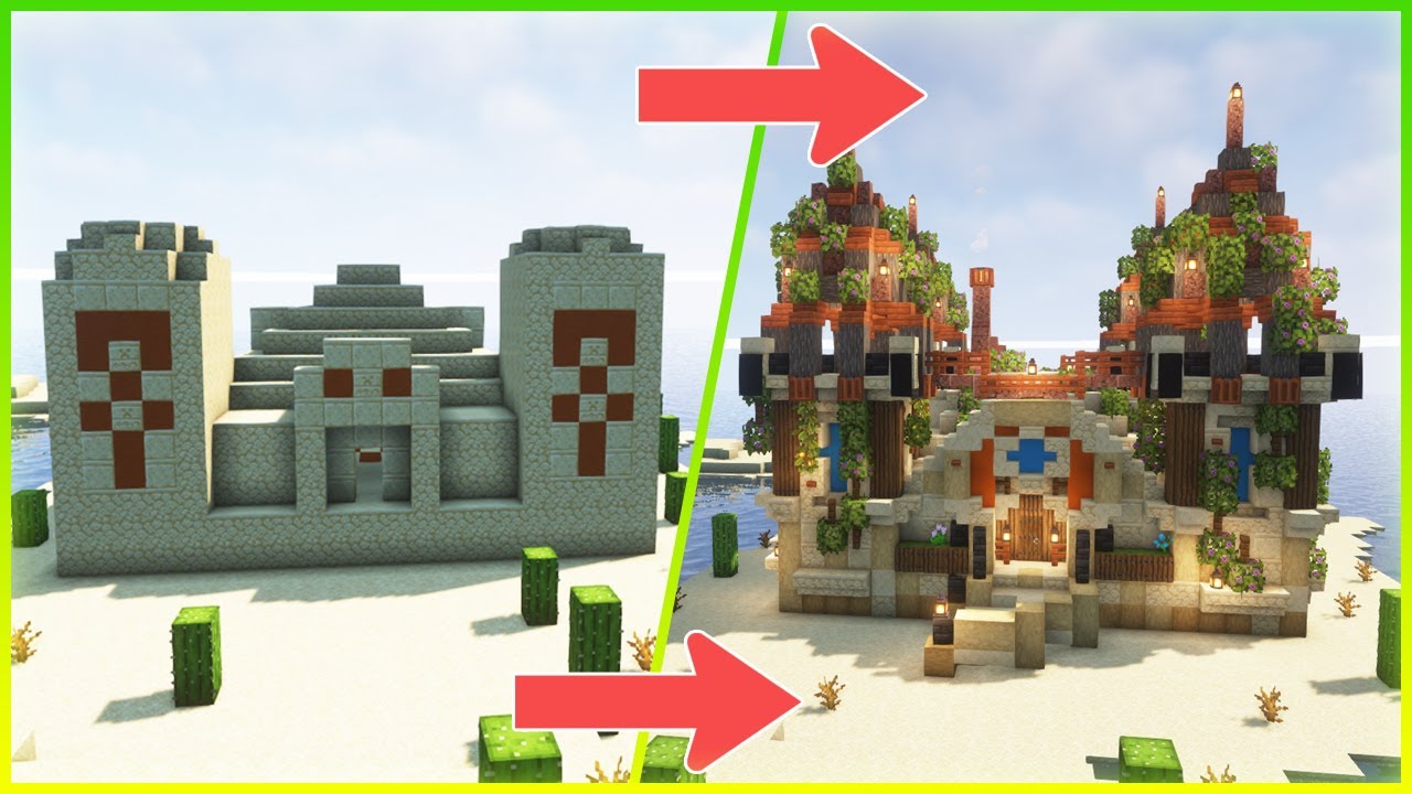 I Transformed a Minecraft Desert Temple in 1.17! [World Download] - YouTube