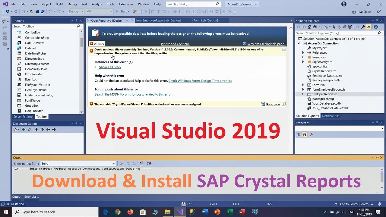 โหลดโปรแกรม crystal report ฟรี  2022 New  How to Download and Install Crystal Reports for Visual Studio 2019