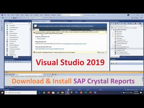 How to Download and Install Crystal Reports for Visual Studio 2019
