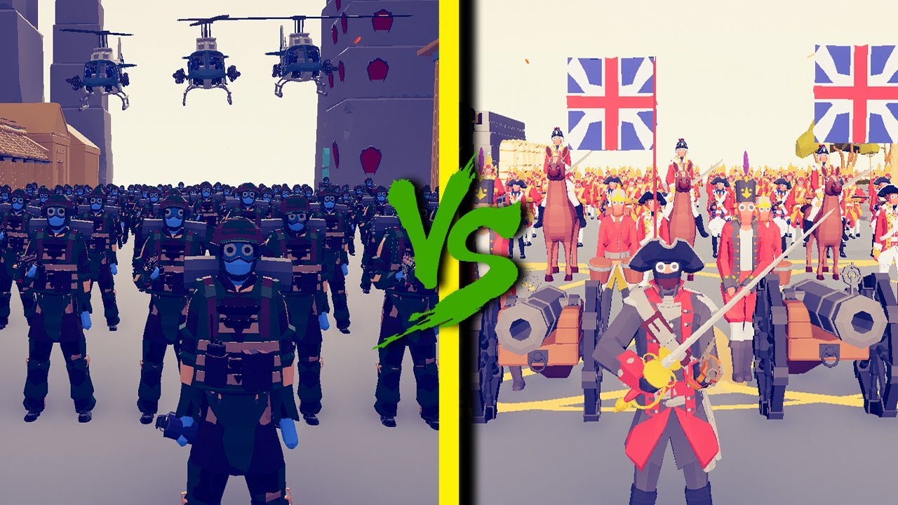 RENAISSANCE ARMY vs MODERN  ARMY - Totally Accurate Battle Simulator TABS