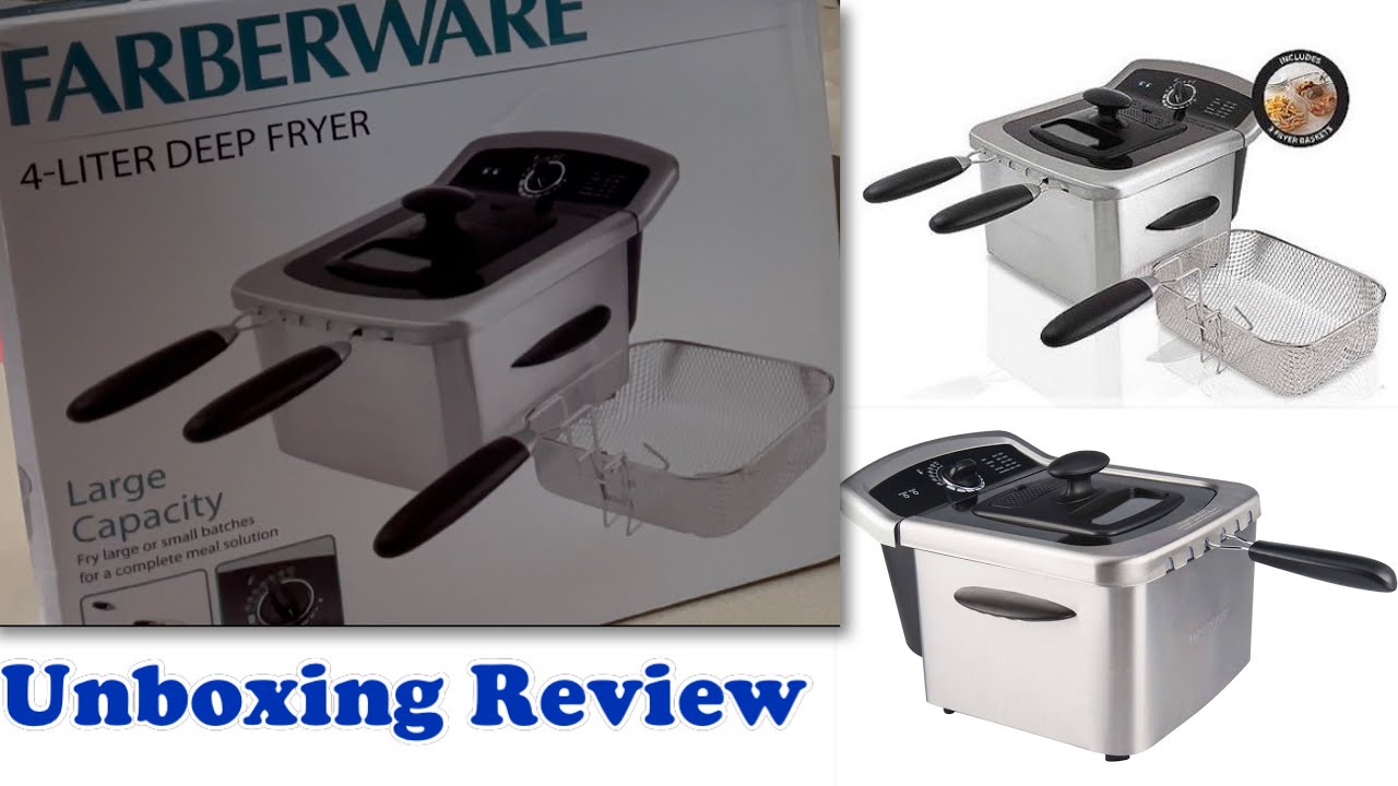 Farberware 4L Deep Fryer, Stainless Steel $39.99 Unboxing Review