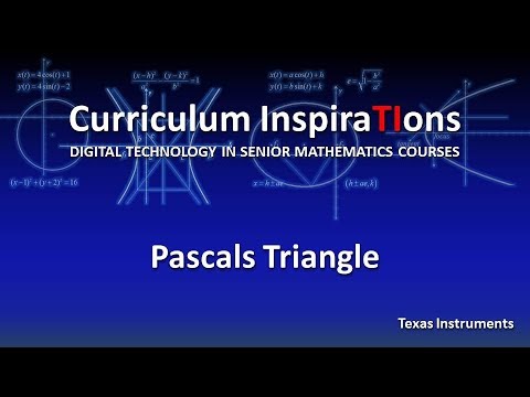 Pascals Triangle Hidden Gems with TI Nspire - YouTube