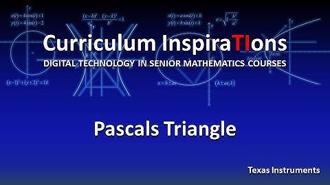 Pascals Triangle Hidden Gems with TI Nspire