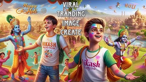 Create Viral Holi Ai Name Images // Create Viral Image In Bing app // BING AI
