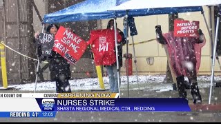Nurses in Redding strike for better pay and patient safety