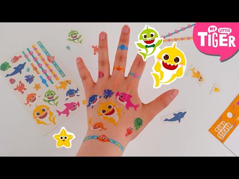 I have BABY SHARK TATTOOS on my hand!| BABY SHARK Temporary Tattoo stickers | mylittletiger