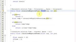 Java program to calculate pow(x,n)