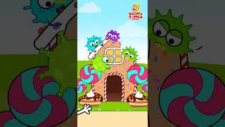 Casa de Dulces vs Casa de Verduras | Cepíllate los Dientes | Canciones Infantiles #shorts