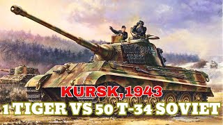 1 German Tiger vs 50 T-34 Soviet - Tank Battle at Kursk, 1943 Wealth