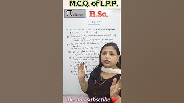 linear programming problem |BSC | MCQ of L.P.P I sdsuv university |HNB university