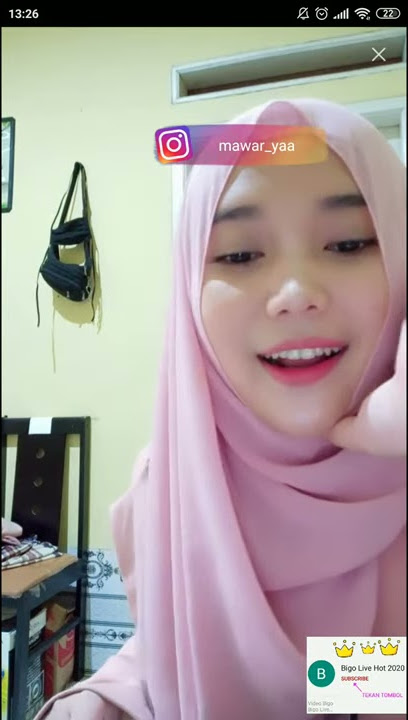 Bigo Live Hot Cute Girl Berjilbab Mawar Pink Cantik Hot Live Show.