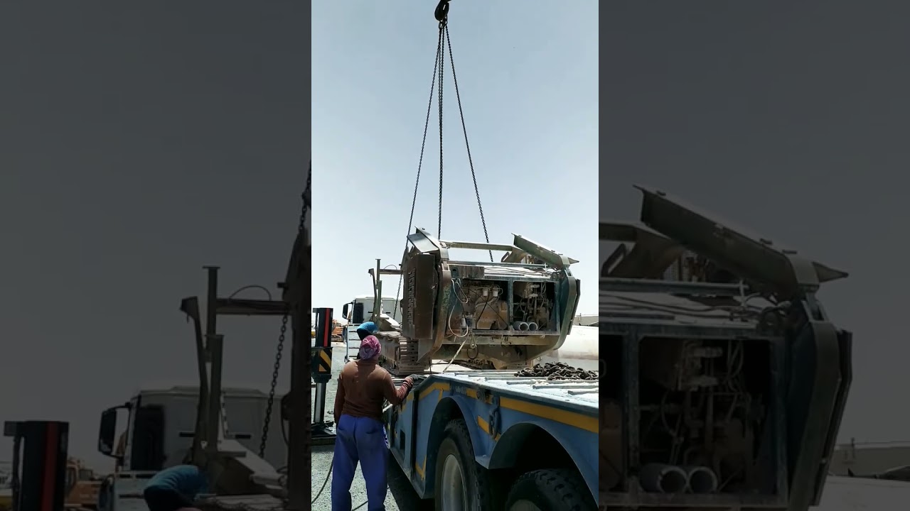 mobile crane offload crusher 