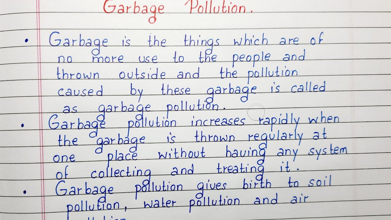 essay on garbage collector in english