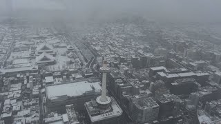 古都に大雪、白一面   冬型強まり14センチ