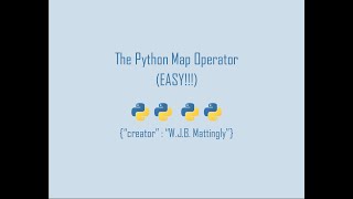 Famous What is the Map Operator in Python Profile