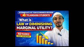 Law of Diminishing Marginal Utility | 10 Marks | Inter 1st Year Economics Revision | CEC Telangana