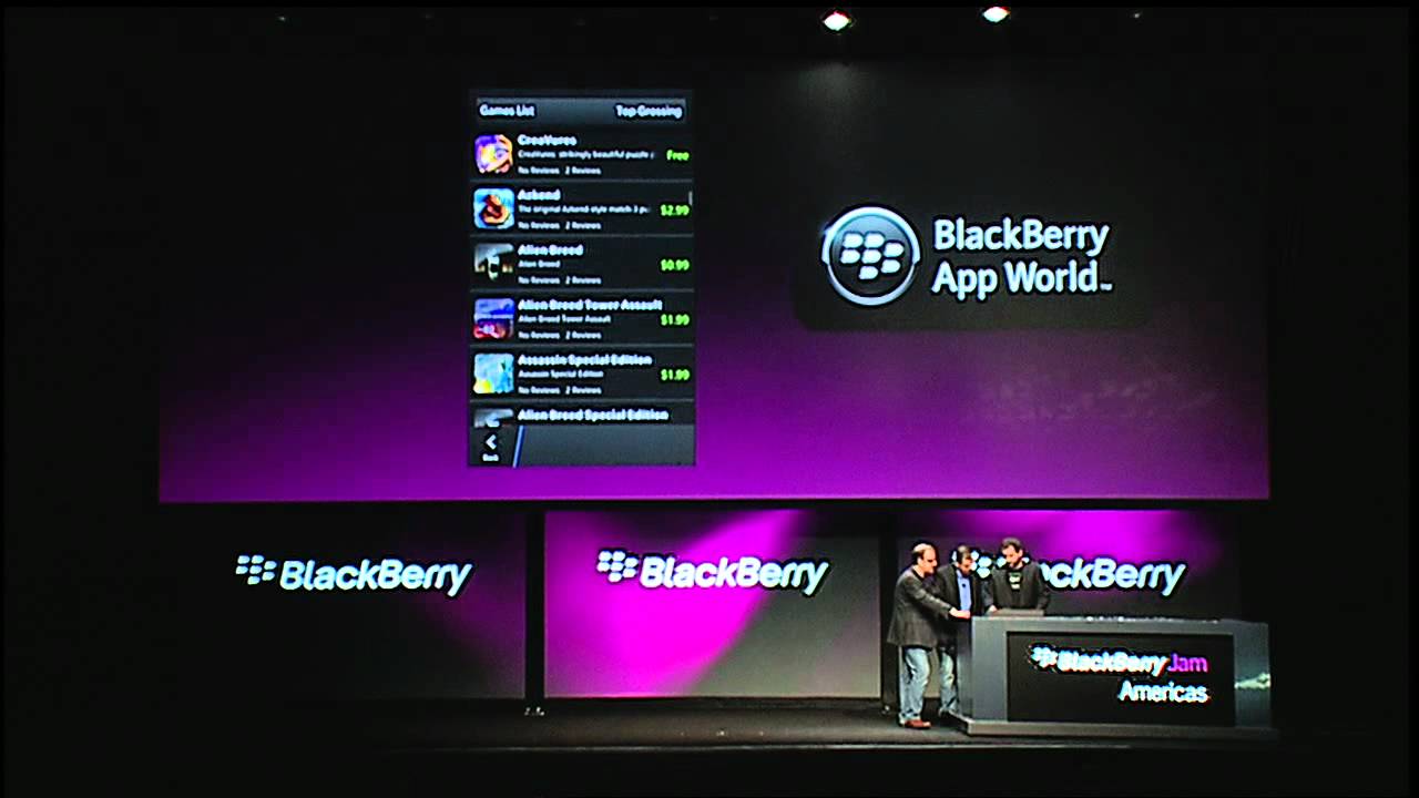 Live App World Demo on BlackBerry 10 at the BlackBerry Jam Americas Keynote