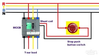 shunt trip breaker wiring diagram @jrelectricschool