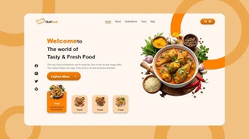 Create a Circular Rotating Slider with HTML, CSS & JavaScript | Animated Food Website  Tutorial