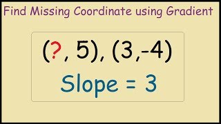 How to find a missing coordinate when given the gradient