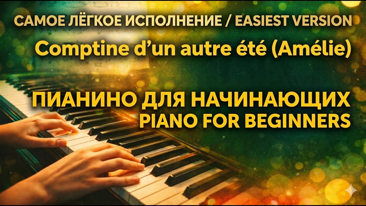 Как сыграть Comptine d'un Autre Été ЛЕГКО? Разбор левой руки для начинающих | Amélie