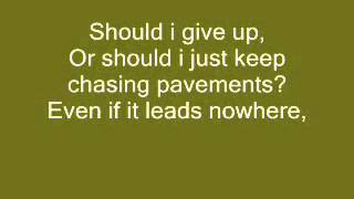 Adele   Chasing Pavements LYRICS   YouTube Profile