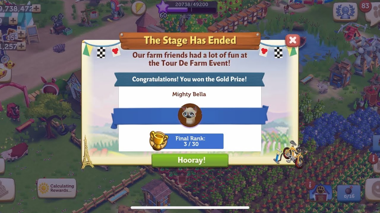 FarmVille 2 Country Escape 🎉Tour De Farm Event I won Mighty Bella!! ♥️🎊 ...